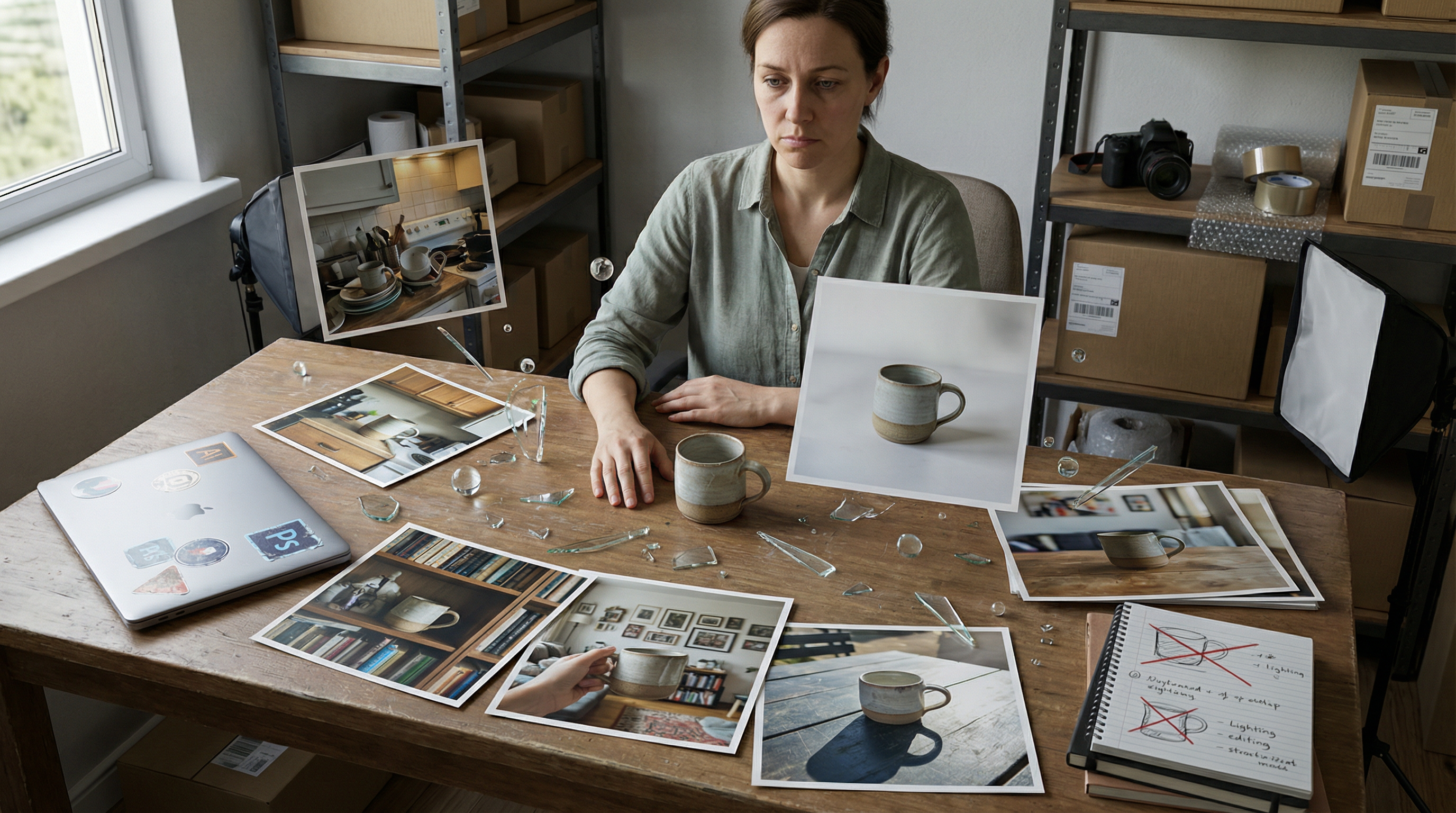 AI background removal before and after comparison showing a product photo transformed from cluttered background to clean transparent PNG