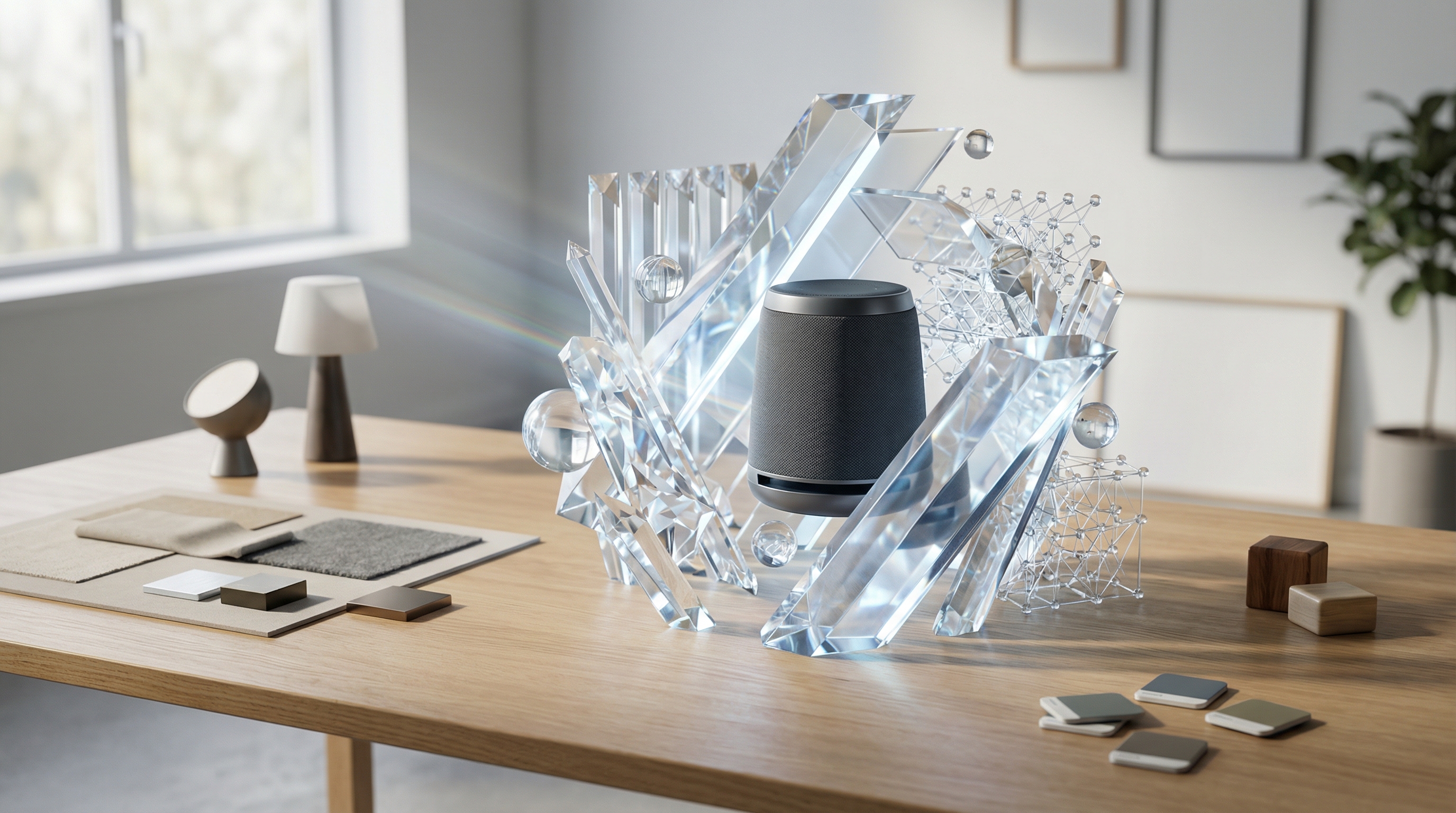 Nano Banana Text-to-Image generating professional product photography from text descriptions showing luxury watch, earbuds, and fashion accessories